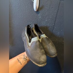 Women’s Bogs Black and Light Blue Slip On Waterproof Clogs